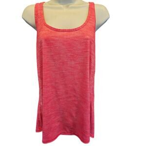 Lululemon pink keyhole back relaxed tank (10?) Heathered EUC active lightweight